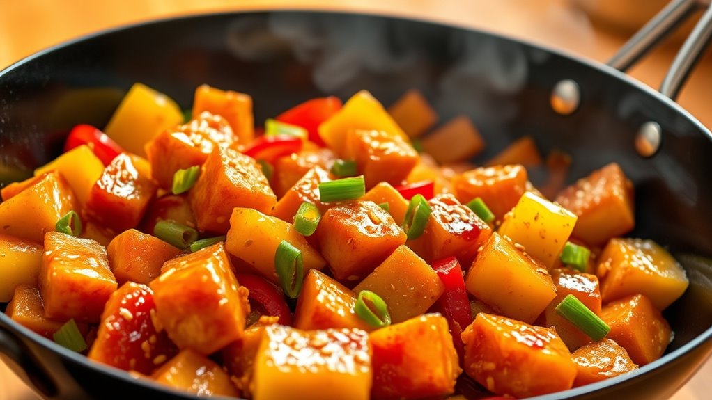 savory chicken stir fry dish