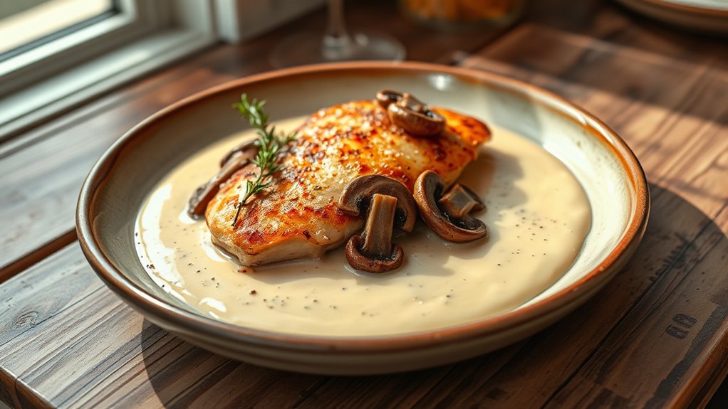 savory rich mushroom infused chicken