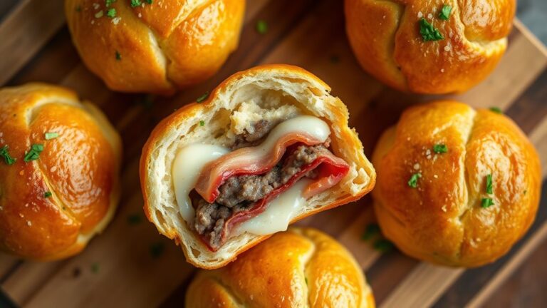 savory stuffed cheeseburger bombs