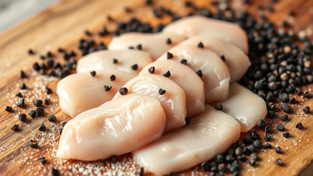 season chicken strips thoroughly