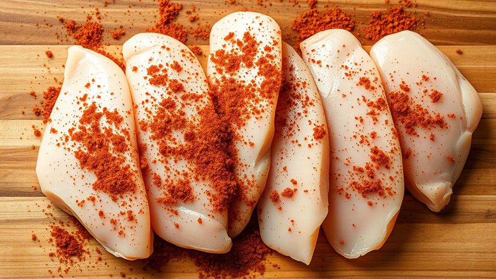 season the chicken strips