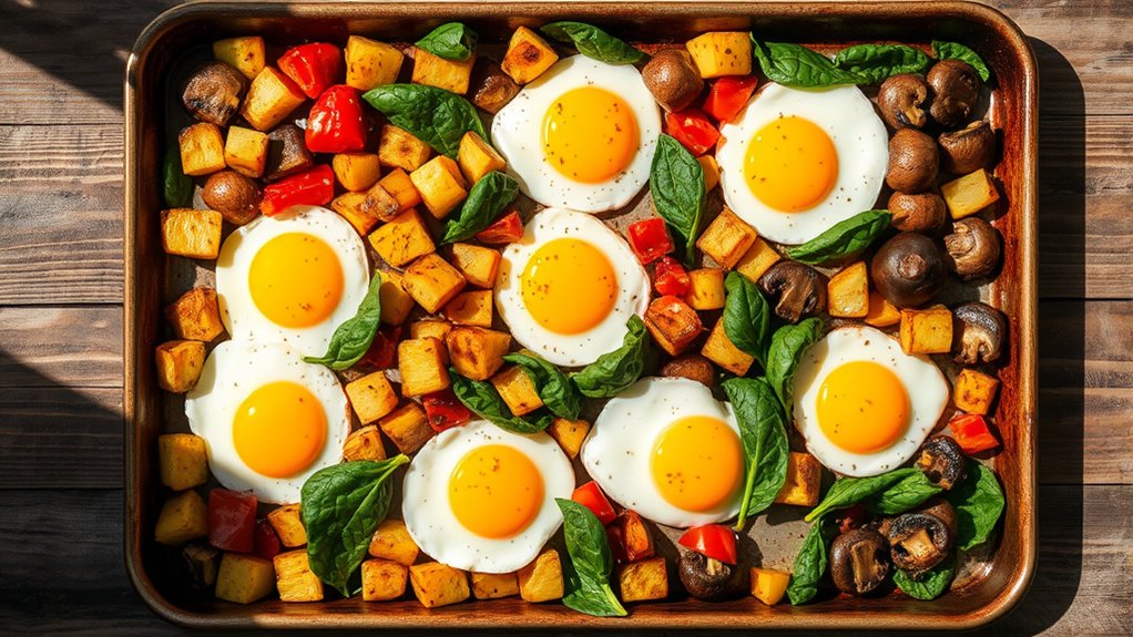 sheet pan breakfast preparation