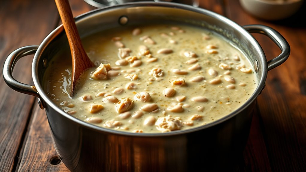 simmer and add seasonings