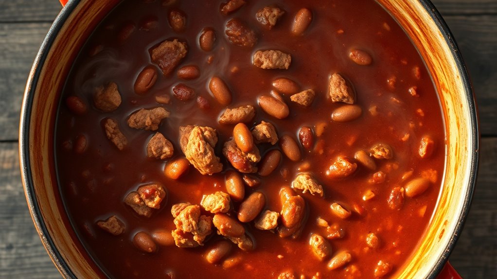 simmer broth until thick