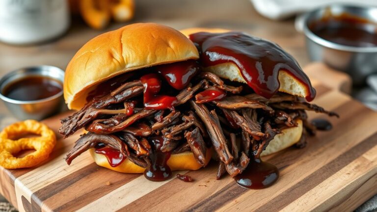 slow cooker brisket sandwich