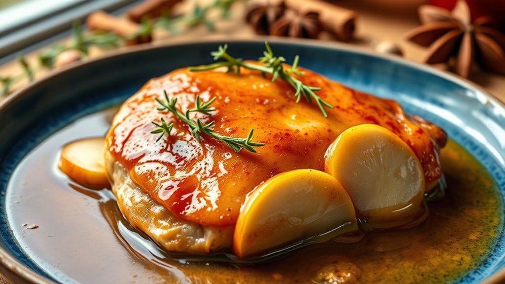 spiced apple cider chicken