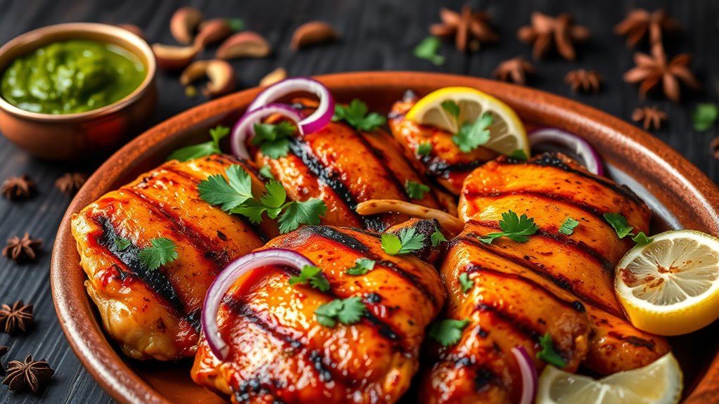 spiced grilled chicken breasts