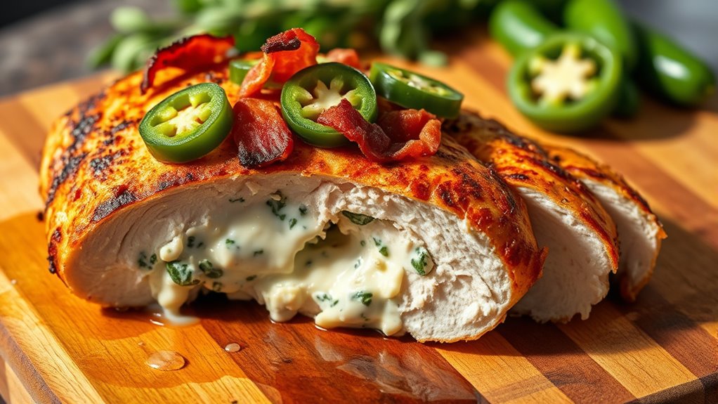 spicy stuffed chicken breasts