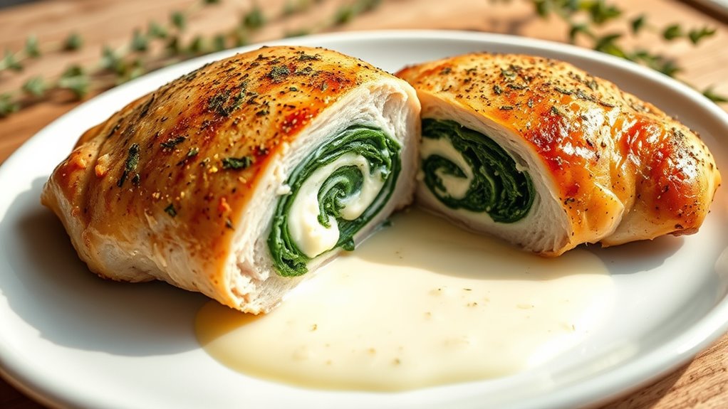 spinach and parmesan stuffed chicken