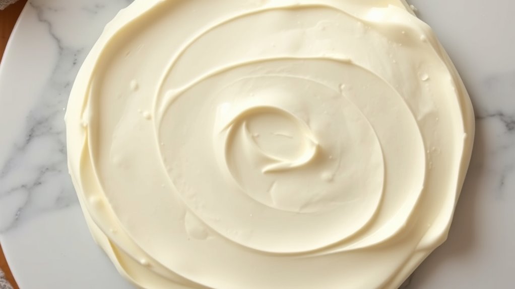 spread cream cheese evenly