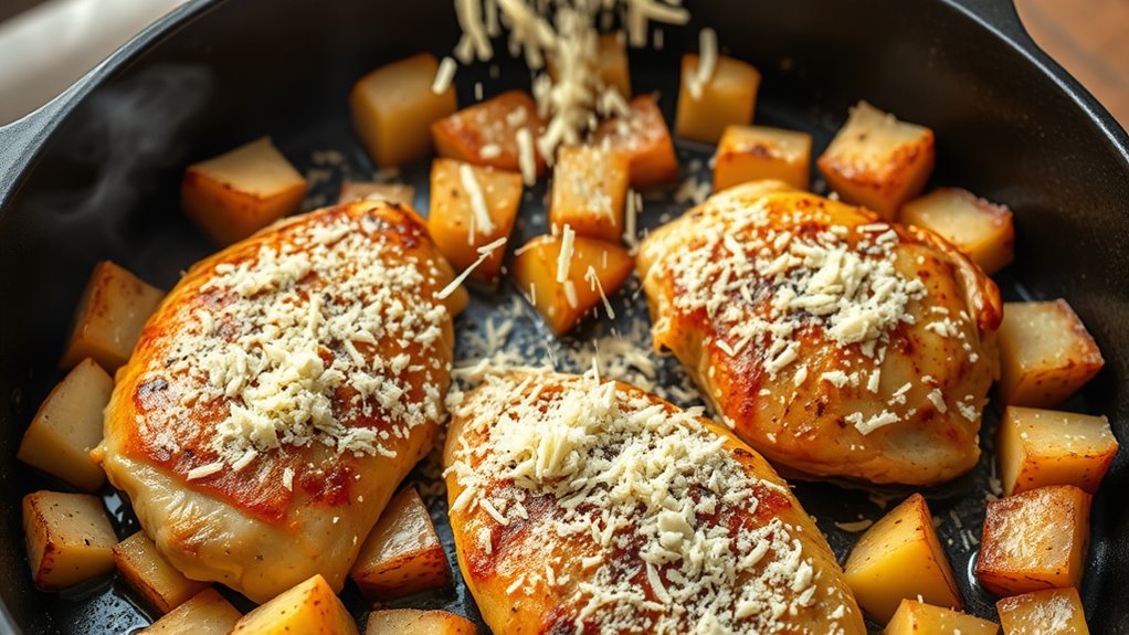 sprinkle cheese evenly across