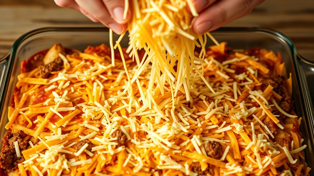 sprinkle cheese evenly on top