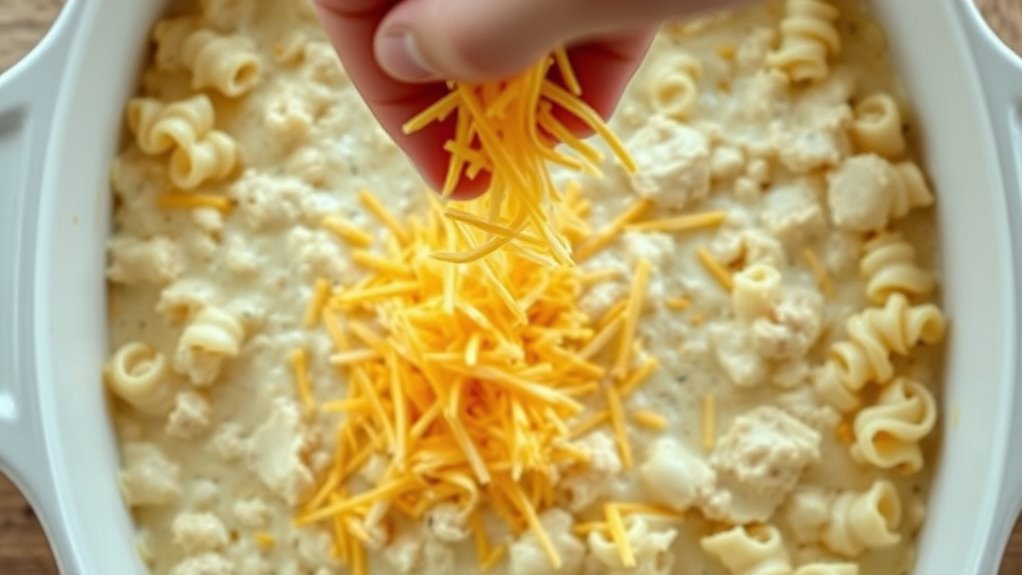 sprinkle the remaining cheese