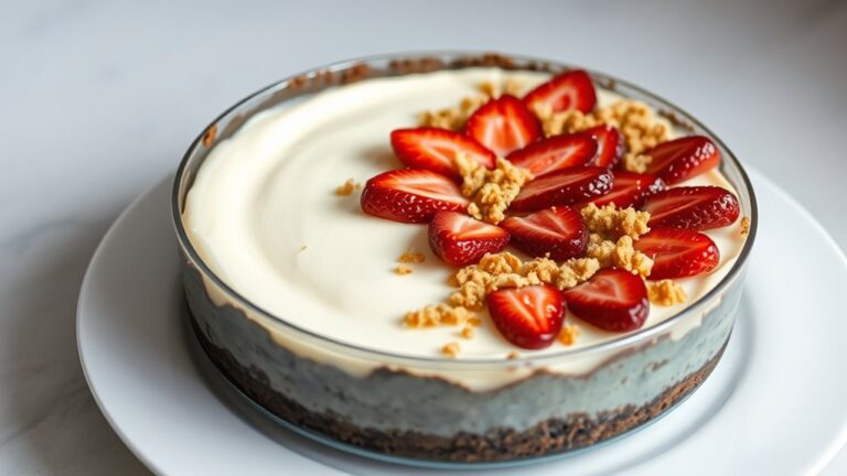 strawberry crunch cheesecake preparation
