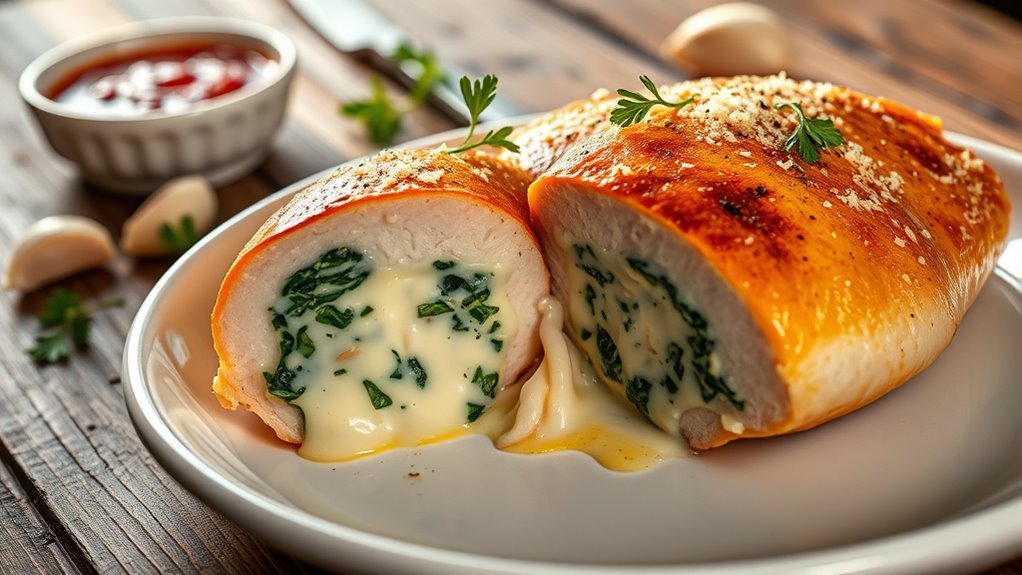 stuffed chicken with garlic