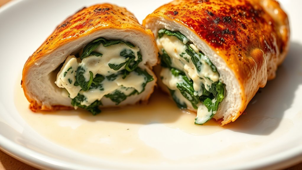 stuffed chicken with protein