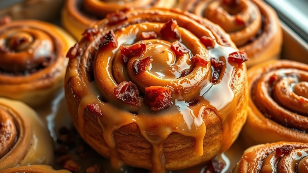 sweet maple bacon rolls