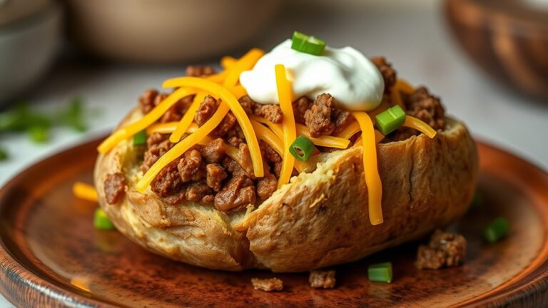 taco flavored baked potato dish