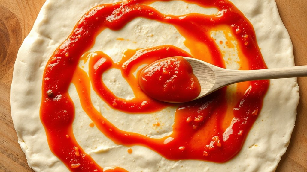 thin layer of tomatoes