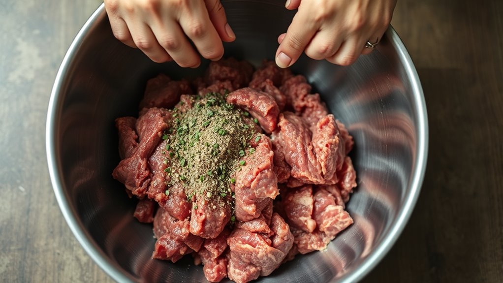 thoroughly mix all seasonings