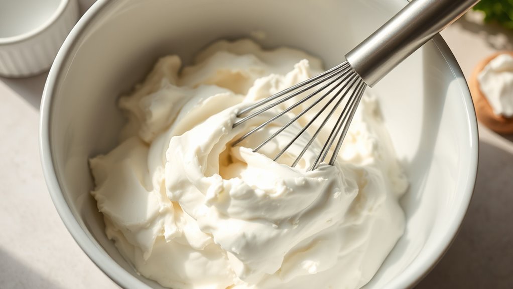 thoroughly mix cottage cheese