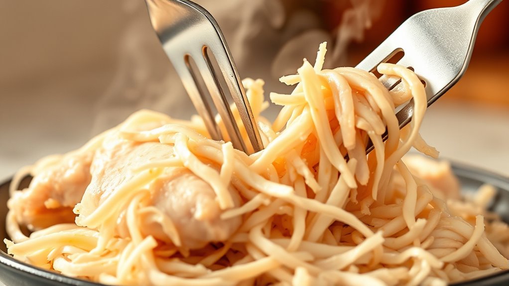 thoroughly shred the chicken