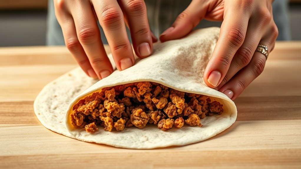tightly roll the tortillas
