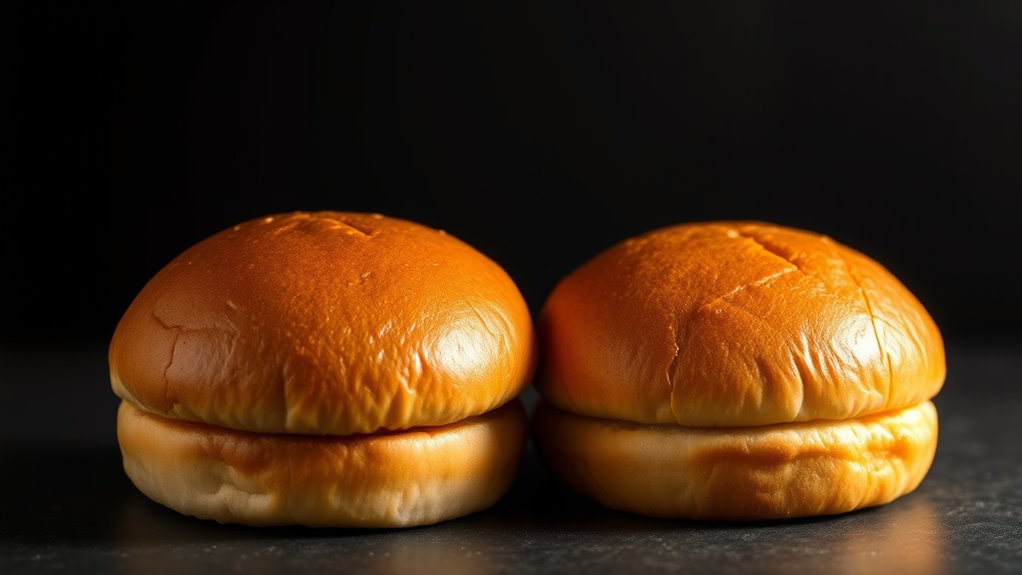 toast buns until golden