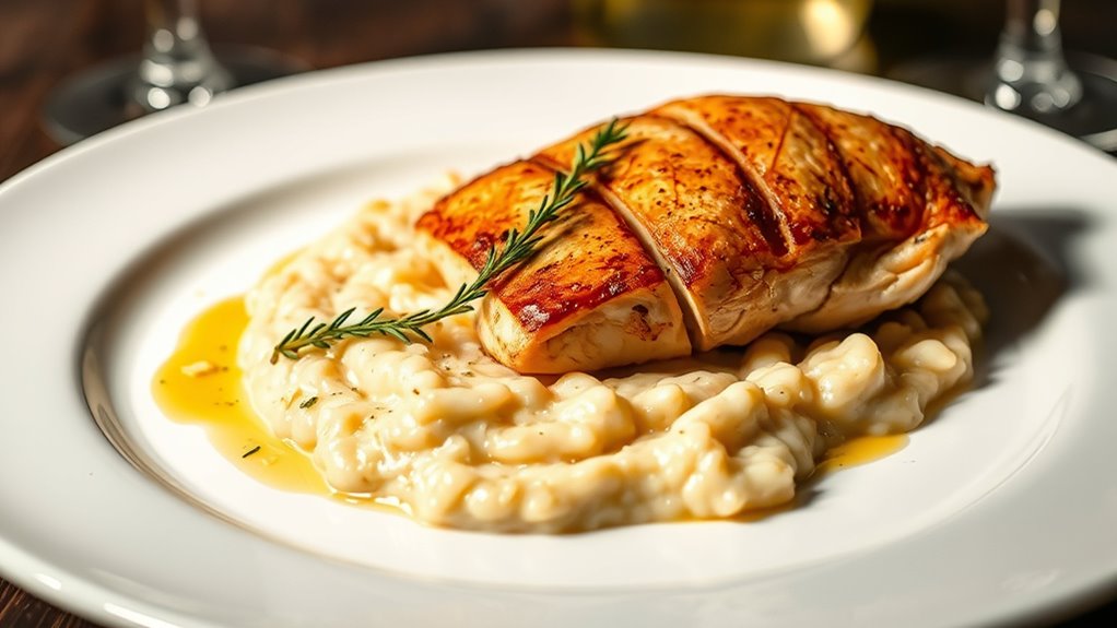 truffle chicken with risotto