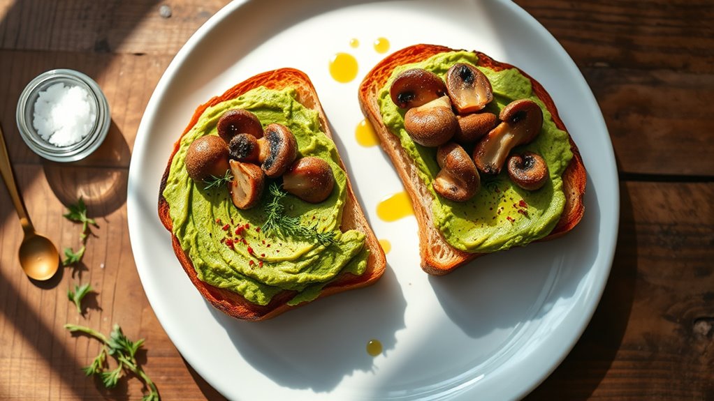 truffle mushroom avocado toast