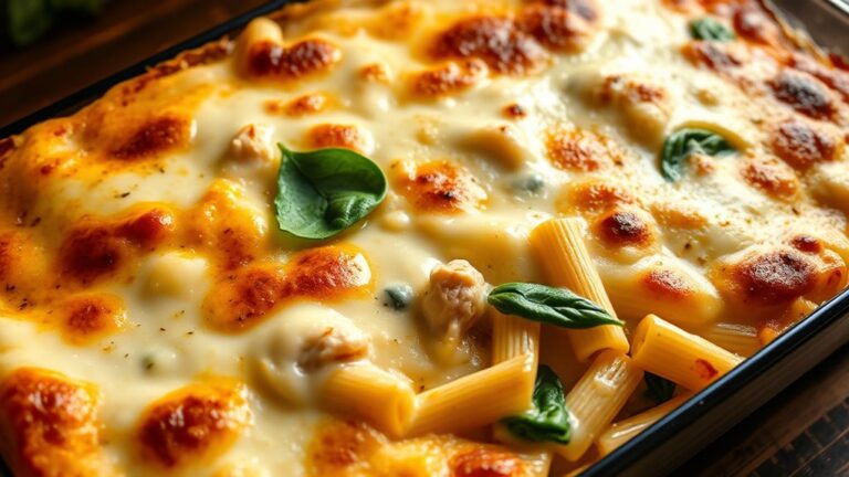 tuscan chicken pasta bake