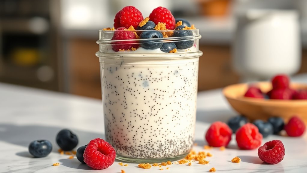 vanilla cheesecake chia pudding