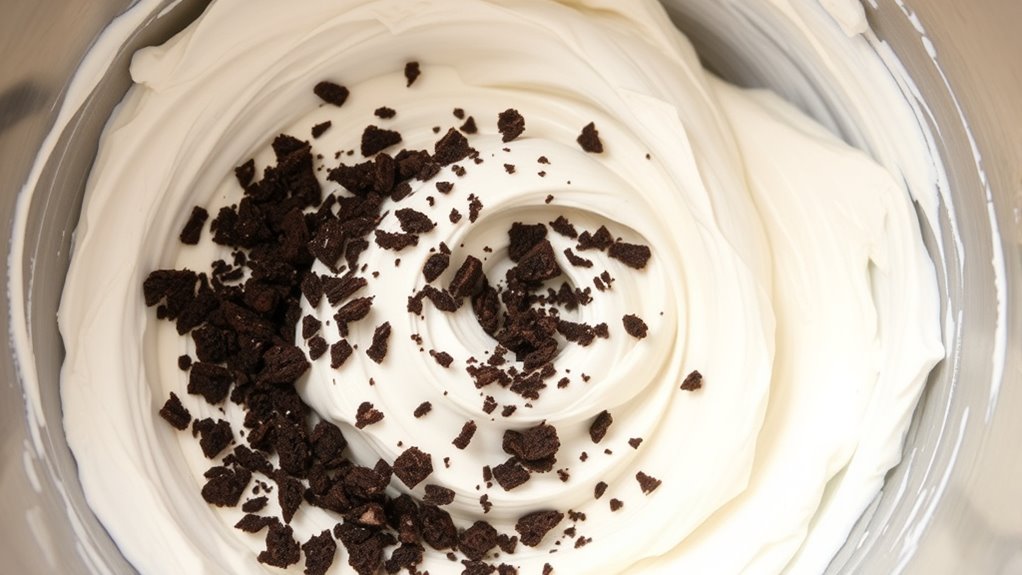 whip cream fold cookies