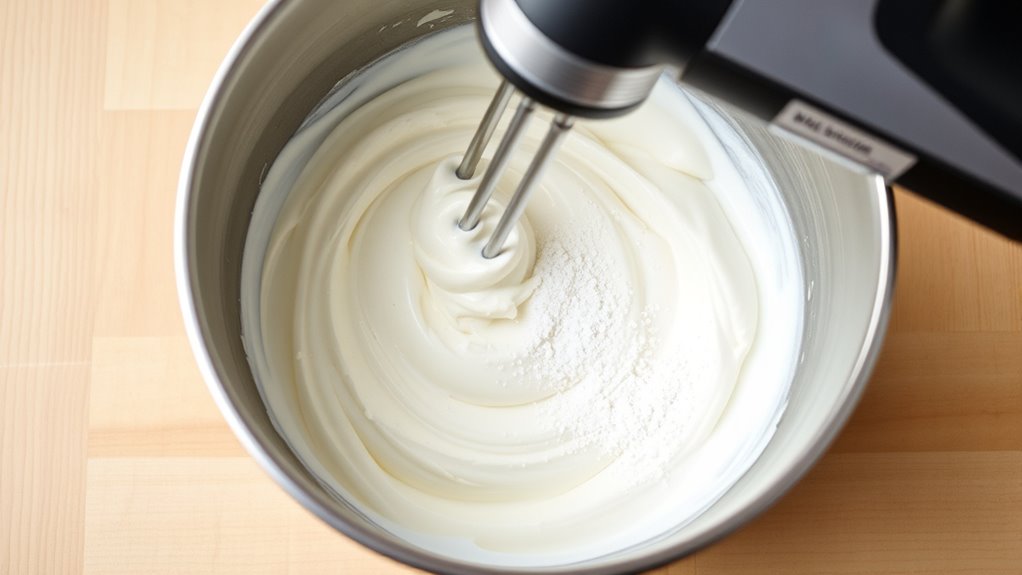 whip sugar into cream