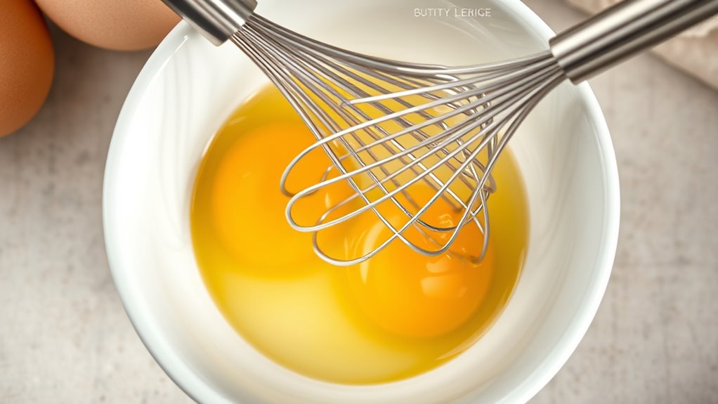 whisk eggs until smooth